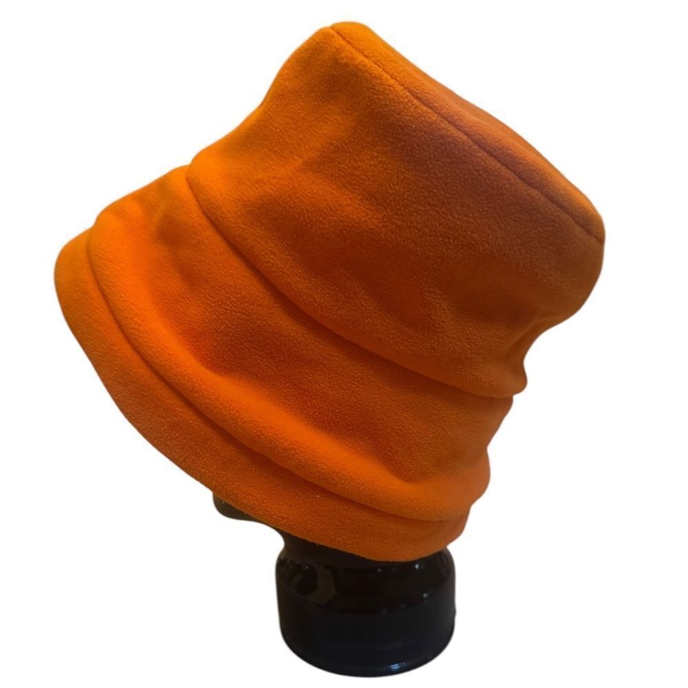 VINTAGE ORANGE ORANGE FABRIC LINED POLY FLOPPY VERSITILE BUCKET HAT - Picture 8 of 10